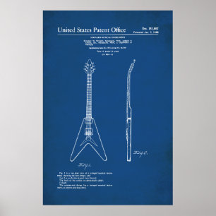 US Patent - Gibson Flying V Poster