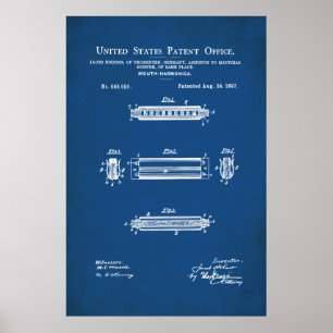 US Patent - Harmonica Poster