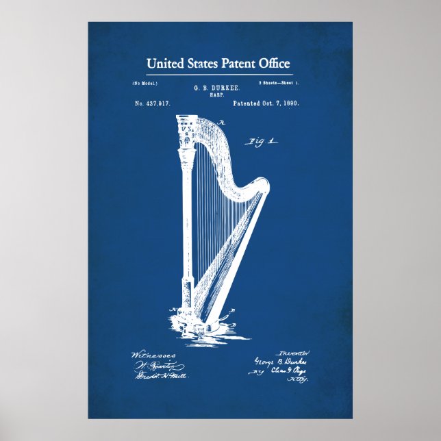 US Patent - Harp Poster (Front)
