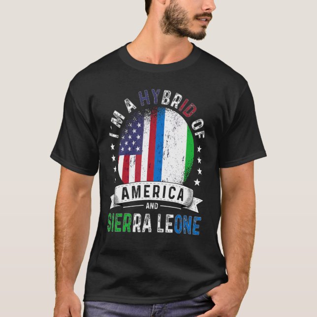 US Patriot Sierra Leone Flag American Sierra Leone T-Shirt (Front)