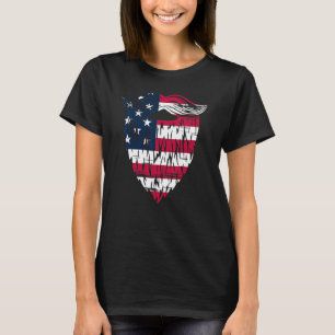 US Patriotic Husband Beard American US Flag Father T-Shirt