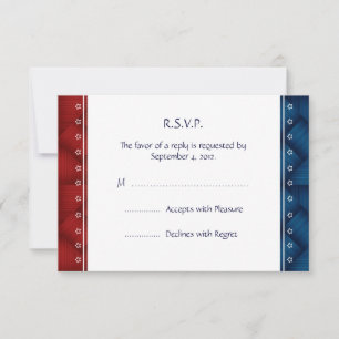 US Patriotic Military Invitation RSVP reply Card