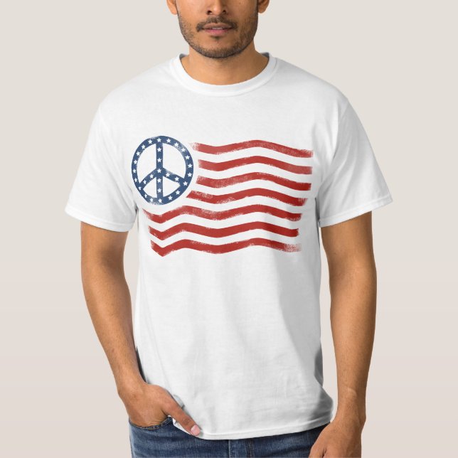 US Peace Flag T-Shirt (Front)