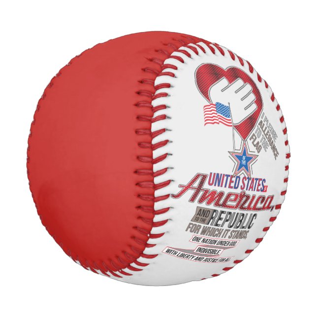US Pledge of Allegiance Baseball (Angled)