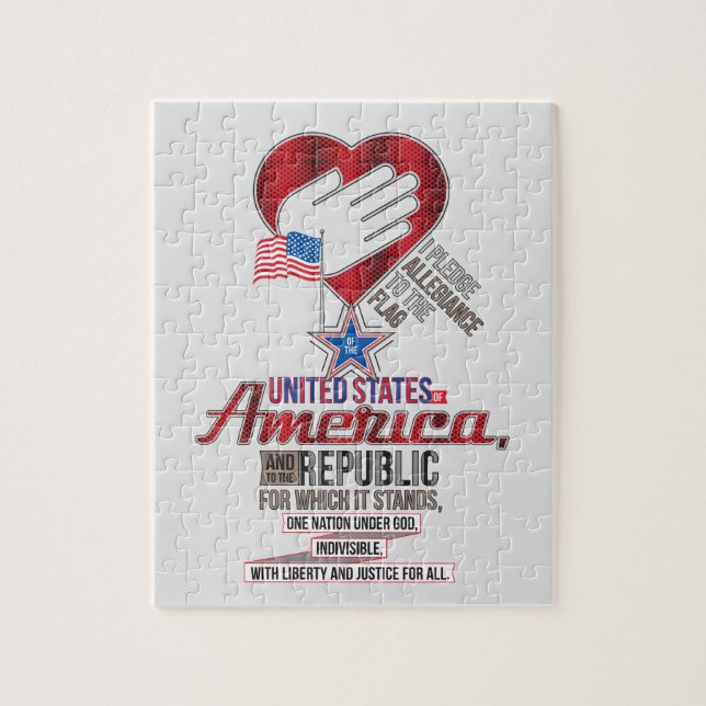 US Pledge of Allegiance Jigsaw Puzzle (Vertical)