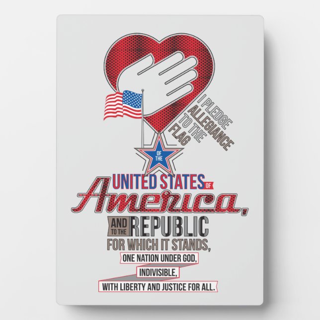 US Pledge of Allegiance Plaque (Front)