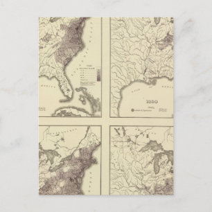 US Population 1790-1820 Postcard