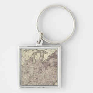 US Population 1850 Key Ring