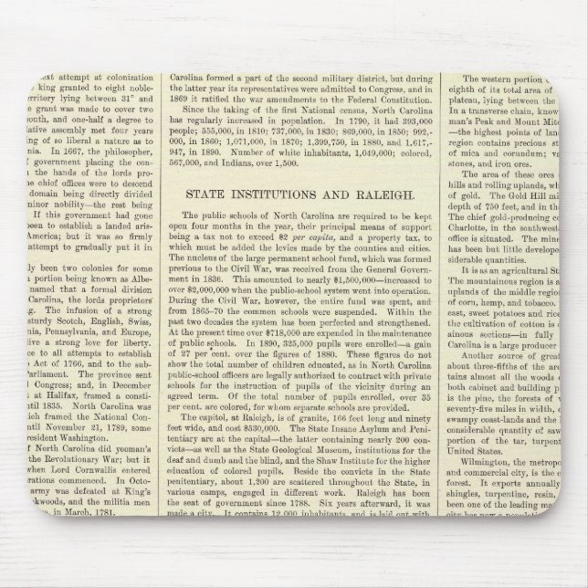 US Population by Altitude, 1880-1890 Mouse Pad (Front)