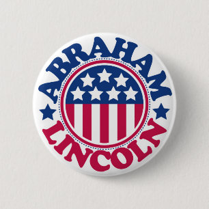 US President Abraham Lincoln 6 Cm Round Badge