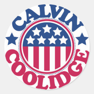 US President Calvin Coolidge Classic Round Sticker