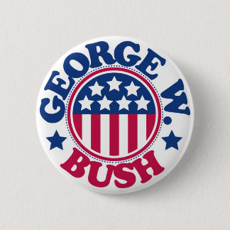 US President George W Bush 6 Cm Round Badge