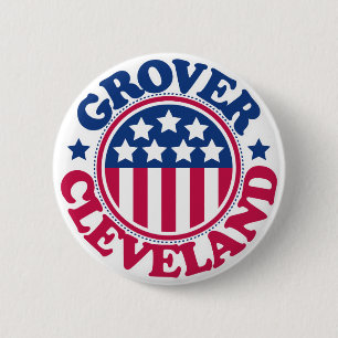 US President Grover Cleveland 6 Cm Round Badge