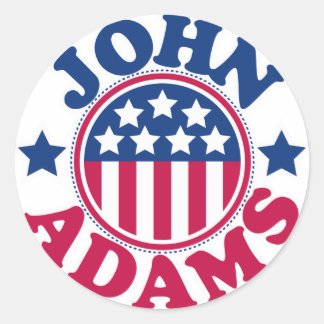 US President John Adams Classic Round Sticker