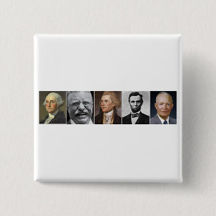 US Presidents 15 Cm Square Badge