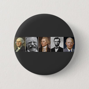 US Presidents 6 Cm Round Badge