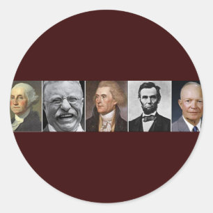 US Presidents Classic Round Sticker