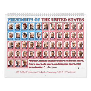 US Presidents Quotes Historical Calendar