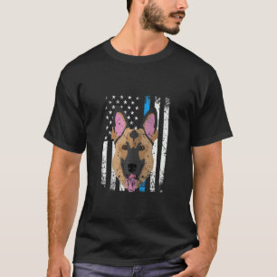 Us Pride Police Dog German Shepherd Police T-Shirt