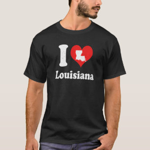 US Proud Citizen America Love State I Heart Louisi T-Shirt