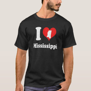 US Proud Citizen America Love State I Heart Missis T-Shirt