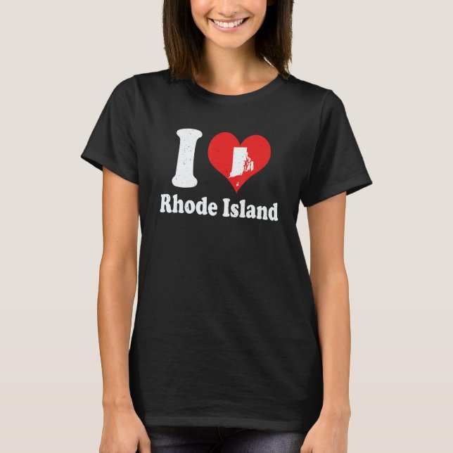 US Proud Citizen America Love State I Heart Rhode  T-Shirt (Front)