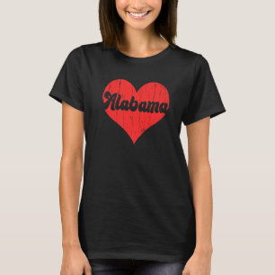US Proud Citizen America State Flag Heart Love Ala T-Shirt