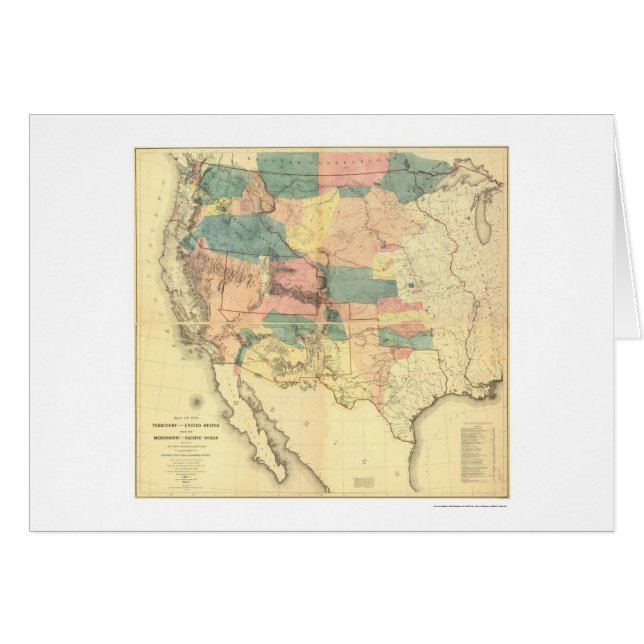 US Railroad Survey Map 1858 (Front Horizontal)
