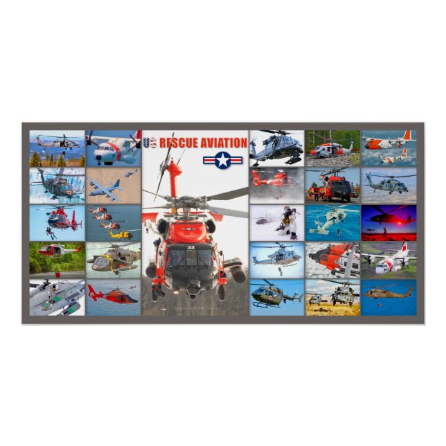 US RESCUE AVIATION “MONTAGE” POSTER (Front)