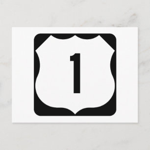 US Route 1 Sign Postcard