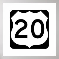 US Route 20 Sign
