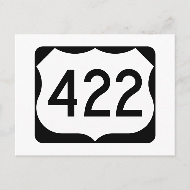 US Route 422 Sign Postcard (Front)