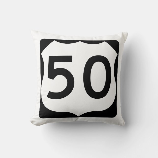 US Route 50 Sign Cushion (Front)