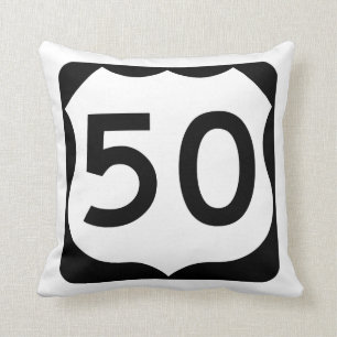 US Route 50 Sign Cushion