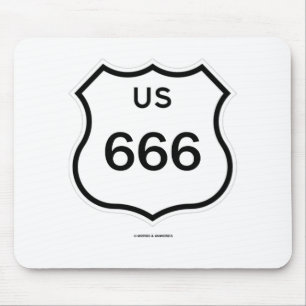 US Route 666 Shield Sign (Transportation Sign) Mouse Pad
