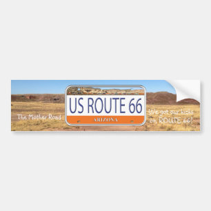 US ROUTE 66 ARIZONA Vanity Plate Bumper Sticker