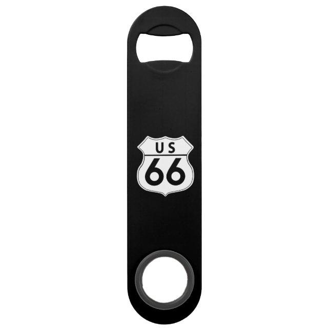 US Route 66 Classic Speed Bottle Opener (Front)