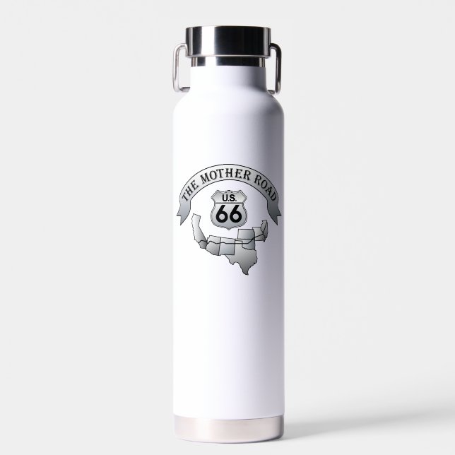 US Route 66 Mother Road  Water Bottle (Front)