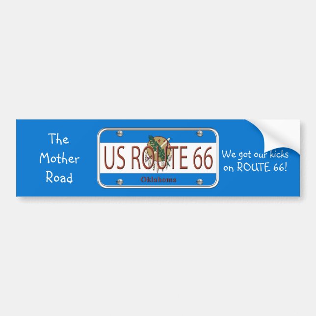 US ROUTE 66 OKLAHOMA Bumper  Stickers (Front)