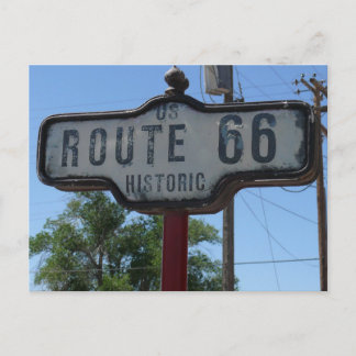 US Route 66 old sign postcard