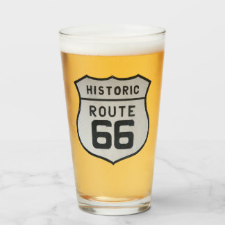 US Route 66 Pint Drinking Glass