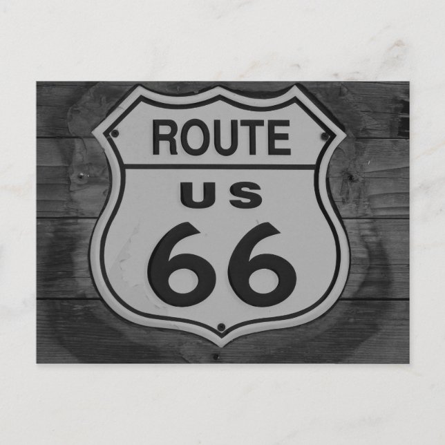 US Route 66 sign postcard (Front)