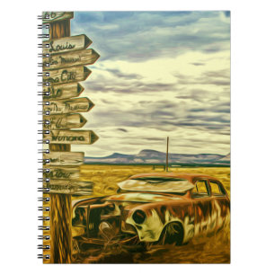 US ROUTE 66 - THE MOST FAMOUS ROADS IN THE USA NOTEBOOK