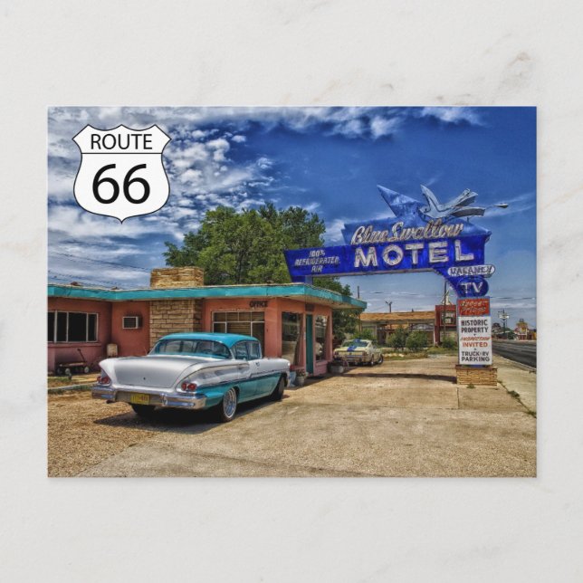 US Route 66 Travel Postcard (Front)