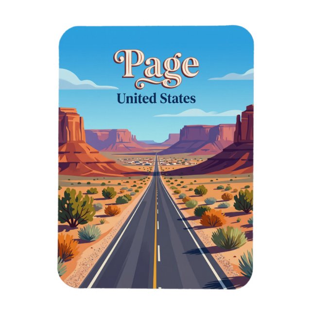 US Route 89 near Page Arizona Magnet (Vertical)