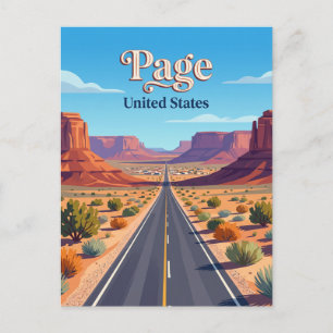 US Route 89 near Page Arizona Postcard
