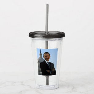 US Senator, 44th American President Barack Obama Acrylic Tumbler