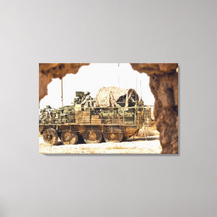 US Soldiers conduct a combat patrol in Afghanis Canvas Print