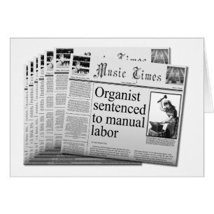 (US sp.) Funny blank card for busy organists