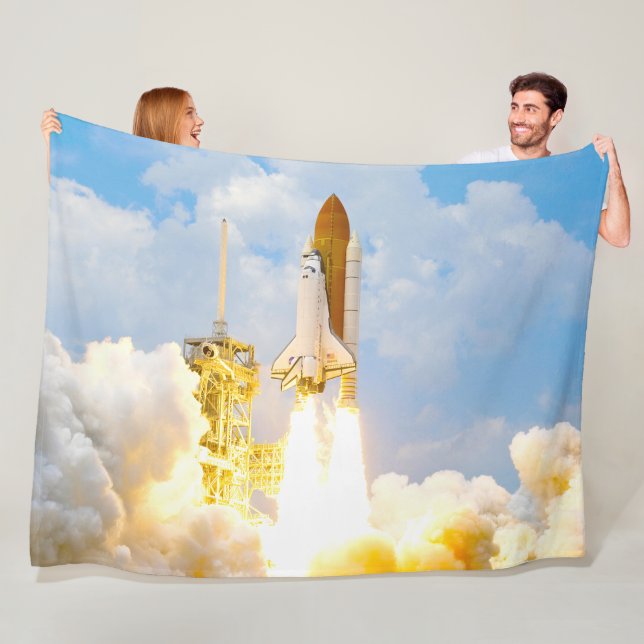 US SPACE SHUTTLE ATLANTIS FLEECE BLANKET (In Situ)